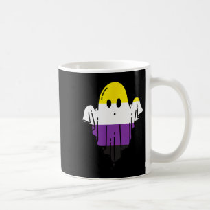 Caneca De Café Fantasma Não Binário Fofo Espiritismo Halloween En