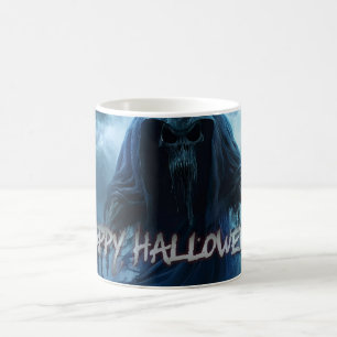 Caneca De Café Fantasma negro em uma paisagem infernal - Dia das 