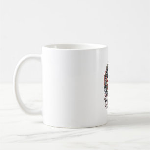 Caneca De Café Fantasma Patriótico Patriota Horror Monstro Patrio