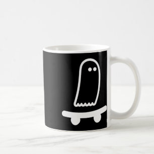 Caneca De Café Fantasma Skateboard Preguiçoso Roupa de Halloween