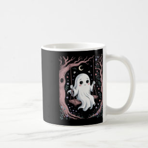 Caneca De Café Fantasma Swing Cottagecore Aestético Floral Hallow