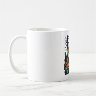 Caneca De Café Fantasmagoria de Halloween Abóboras Assustadoras C