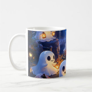 Caneca De Café Fantasmagóricos Lanternas de Abóbora Noite de Hall