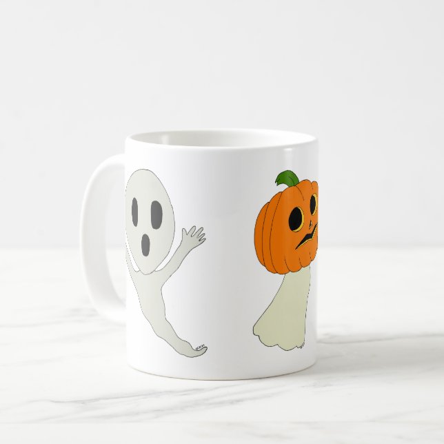 Caneca De Café Fantasmas (Frente Esquerda)