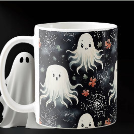 Caneca De Café Fantasmas Covaristas Flutuantes de Halloween