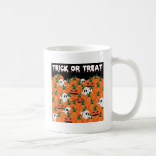 Caneca De Café Fantasmas de Halloween Pomar de Abóbora Assombrada