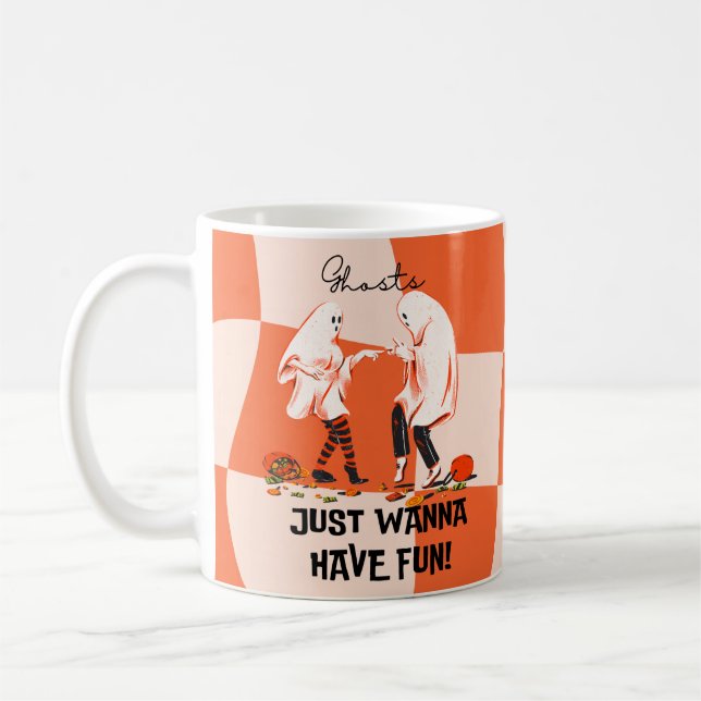 Caneca De Café Fantasmas Só Querem Divertir-Se. (Esquerda)