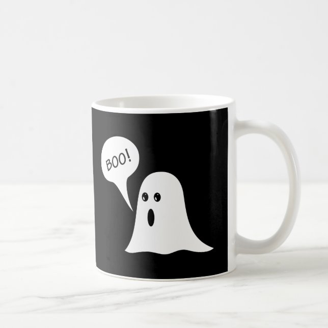 Caneca De Café Fantasminha Bonito Fantasma de Halloween (Direita)