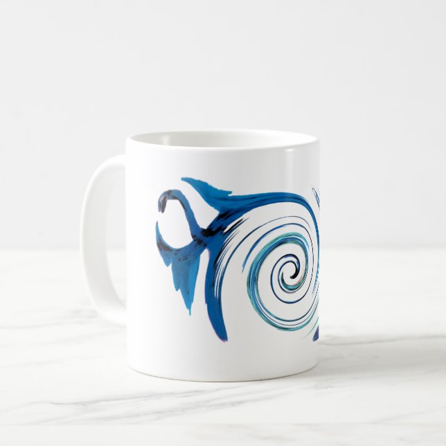 Caneca De Café Fantasy Animal Blue Dragon (Frente Esquerda)