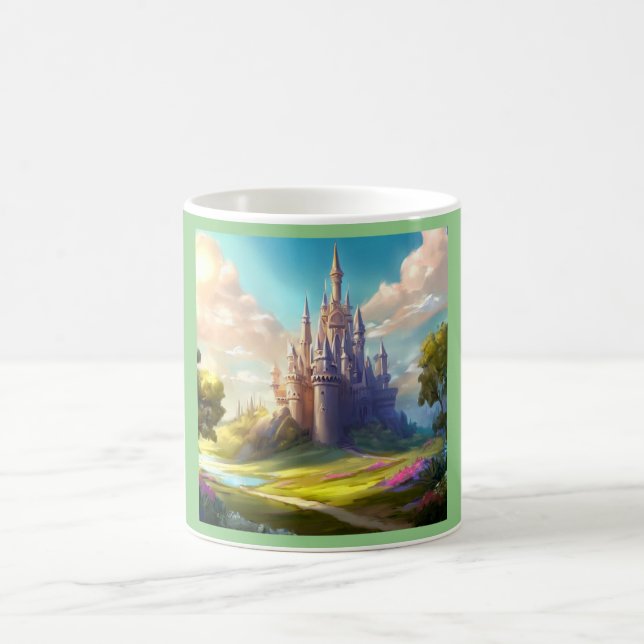 Caneca De Café Fantasy Castle Happy Landscape 2 (Centro)