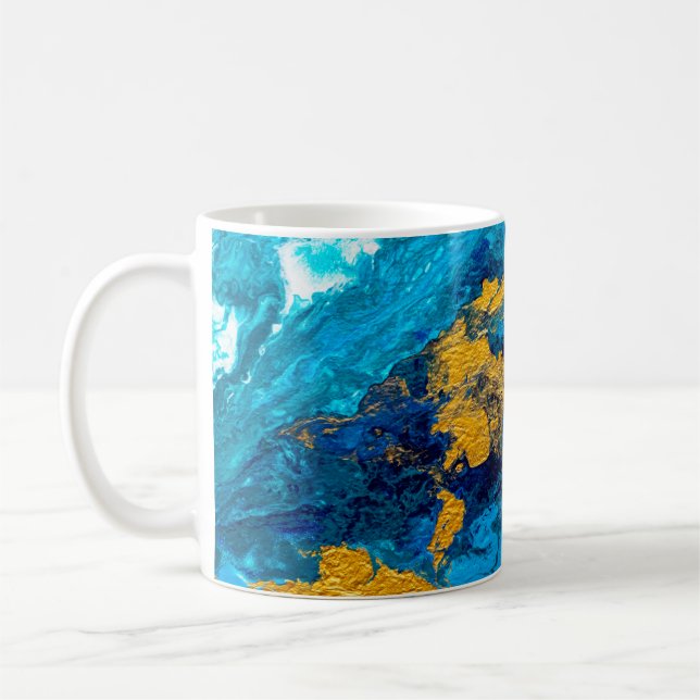 Caneca De Café Fantasy Colors: fundo de Abstrato artístico. (Esquerda)