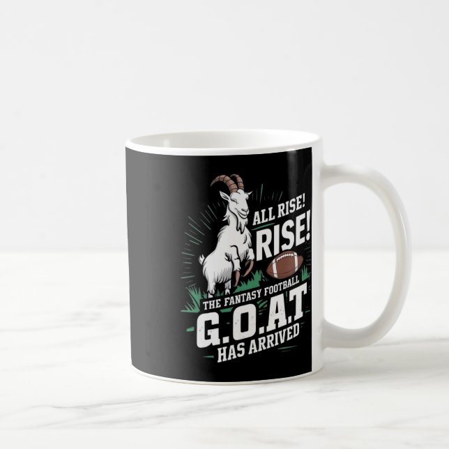 Caneca De Café Fantasy Football Goat Shirt League Champion Champ  (Direita)