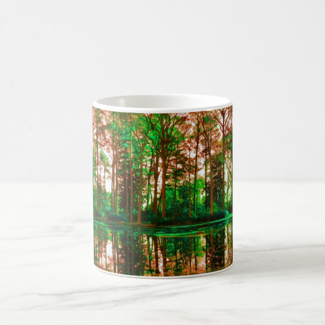 Caneca De Café Fantasy Forest por Shirley Taylor (Centro)