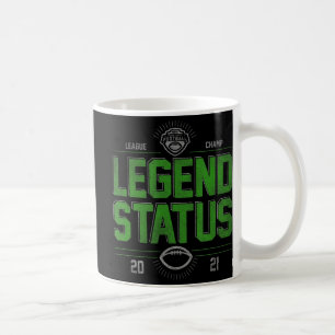 Caneca De Café Fantasy Futebol League Champ Legend Status 