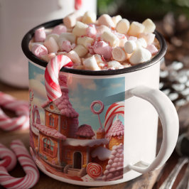 Caneca De Café Fantasy Gingerbird House com Candies 1 Mug