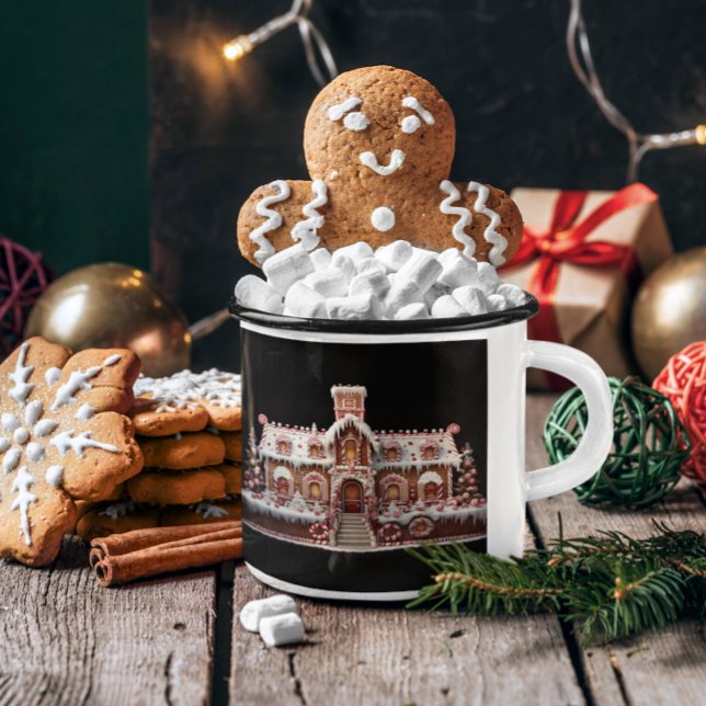 Caneca De Café Fantasy Gingerbird House com Candies 2 Mug (Fantasy Gingerbread House with Candies 2 Mug
)