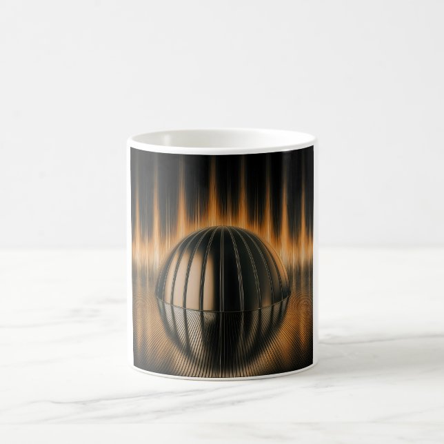 Caneca De Café Fantasy Image Bronze Halfdome On Reflected Surface (Centro)