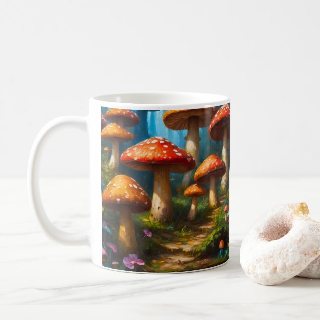 Caneca De Café Fantasy Mushrom Mug (Com Donut)