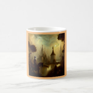 Caneca De Café Fantasy Painting 8 - Cavaleiro de Horseback