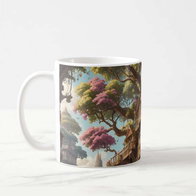 Caneca De Café Fantasy Treehouse set de Coffee Mug (Esquerda)