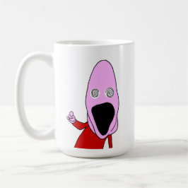 Caneca De Café Fantoche lavado cerebral rosa apontando