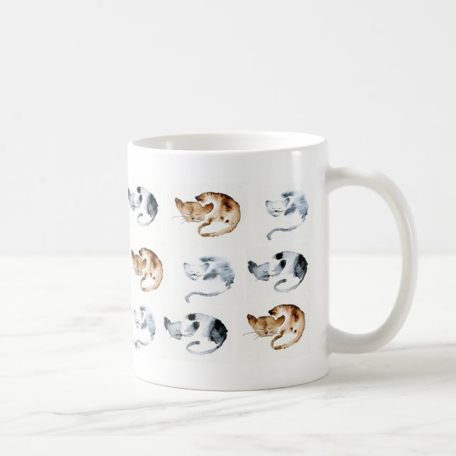 Caneca De Café Farandole de chaquarelles cabeças de porta (Direita)