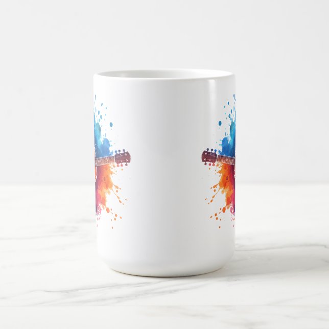 Caneca De Café Farbenfrohe Gitarre (Centro)