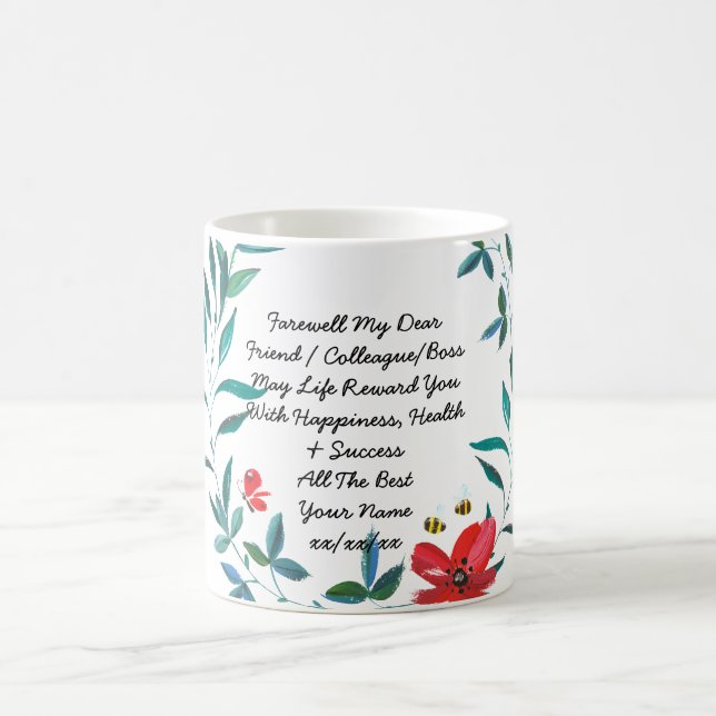 Caneca De Café Farewell Gift Colega Friend Boss Personalizado 2 (Centro)