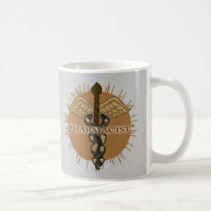 Caneca De Café Farmacêutico Caduceu
