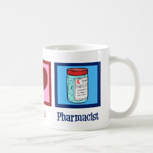 Caneca De Café Farmacêutico do amor da paz