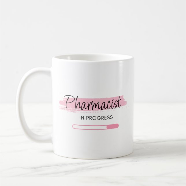 Caneca De Café Farmacêutico em Andamento - Personalizado (Esquerda)