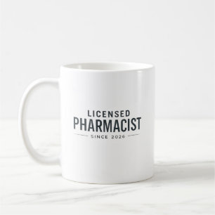 Caneca De Café Farmacêutico Licenciado Desde 2026 Design Profissi