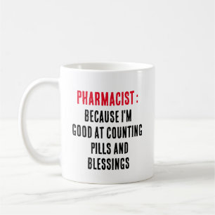 Caneca De Café Farmacêutico: Porque sou bom em contar comprimidos