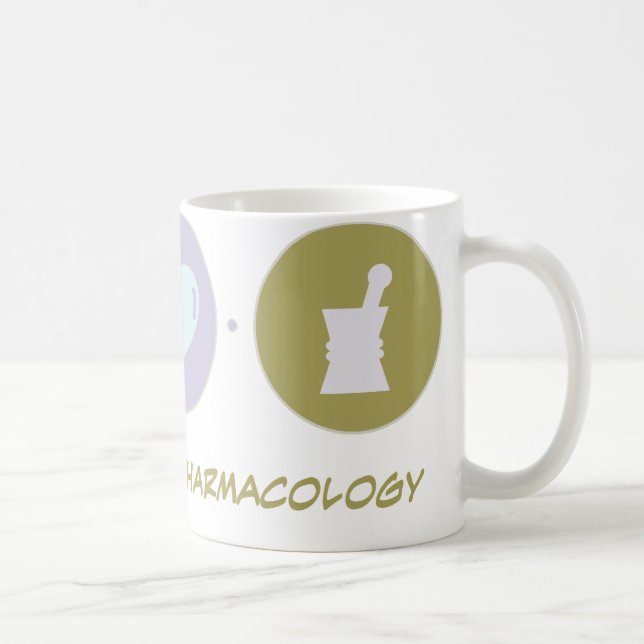 Caneca De Café Farmacologia do amor da fé (Direita)