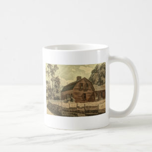 Caneca De Café Farmhouse Chic Barn Russo do País Ocidental