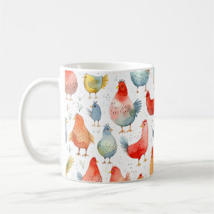Caneca De Café Farmhouse Chickens