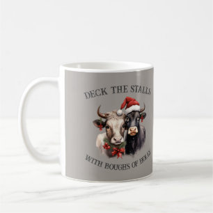 Caneca De Café Farmhouse Country Russo das Vacas de Natal