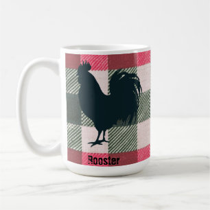 Caneca De Café Farmhouse Gingham Personalizável de Galeria