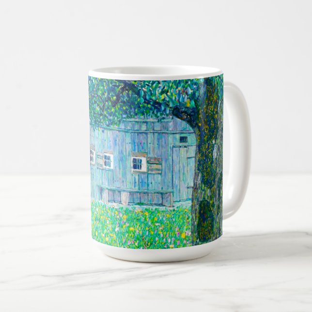 Caneca De Café Farmhouse Gustav Klimt na Alta Áustria (Frente Esquerda)