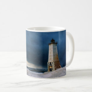 Caneca De Café Faróis Lago Frankfort Lighthouse Michigan