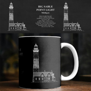 Caneca De Café Farol Big Sable Point - Michigan - PD