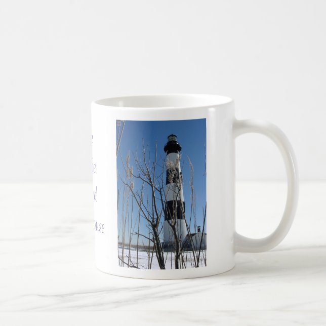 Caneca De Café Farol da ilha de Bodie (Direita)