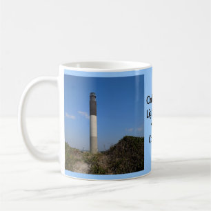 Caneca De Café Farol da ilha do carvalho, North Carolina