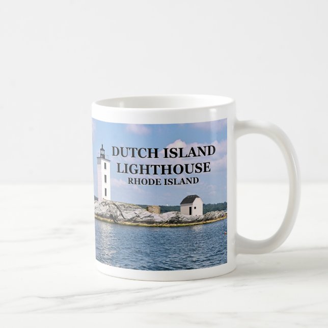 Caneca De Café Farol da Ilha Neerlandesa, Rhode Island Mug (Direita)
