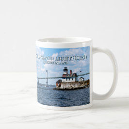Caneca De Café Farol da Ilha rosa, Rhode Island Mug