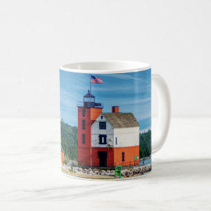 Caneca De Café Farol da Ilha Round