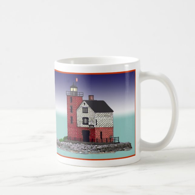 Caneca De Café Farol da Ilha Round (Direita)