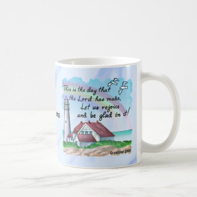 Caneca De Café Farol de Alegria Cristã (Direita)