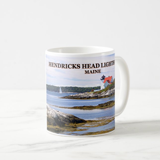 Caneca De Café Farol de Cabeça de Hendricks, Maine Mug (Frente Esquerda)