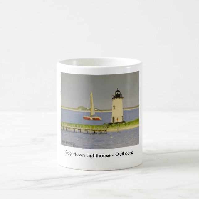 Caneca De Café Farol de Edgartown - de partida (Centro)